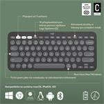 Logitech Pebble Keys 2 K380s, US, bezdrátová klávesnice, grafitová