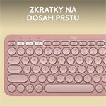 Logitech Pebble Keys 2 K380s, US, bezdrátová klávesnice, růžová
