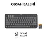 Logitech Pebble Keys 2 K380s, US, bezdrôtová klávesnica, grafitová