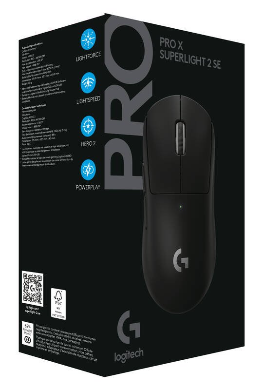 Logitech PRO X SUPERLIGHT 2 SE, čierna