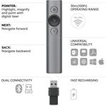 Logitech Spotlight Presentation Remote, břidlicová