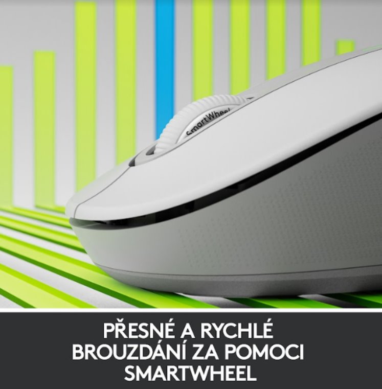 Logitech Wireless M650 L Left pro leváky, bílá