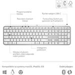 Logitech Wireless MX Keys S, US, INTL, Wireless, Pale Grey, Bolt