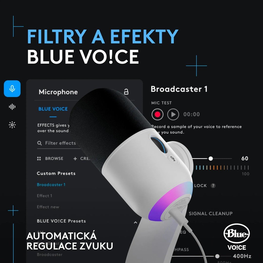 Logitech Yeti GX Dynamic RGB Gaming Mic with LIGHTSYNC - WHITE