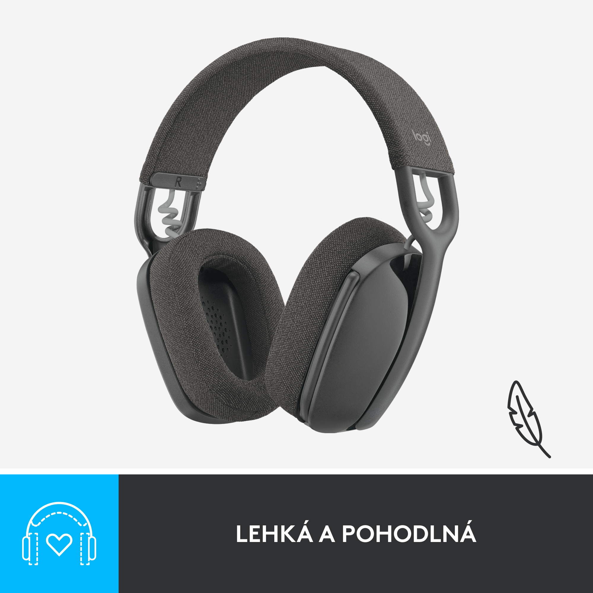Logitech Zone Vibe 100, grafitová