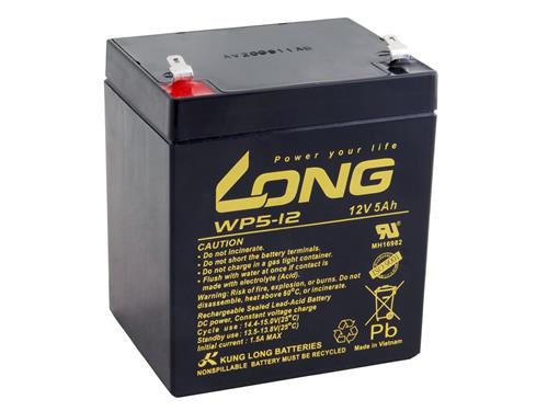 Long 12V 5Ah oloveny akumulator F1 (WP5-12 F1) (PBLO-12V005-F1A-1 ...