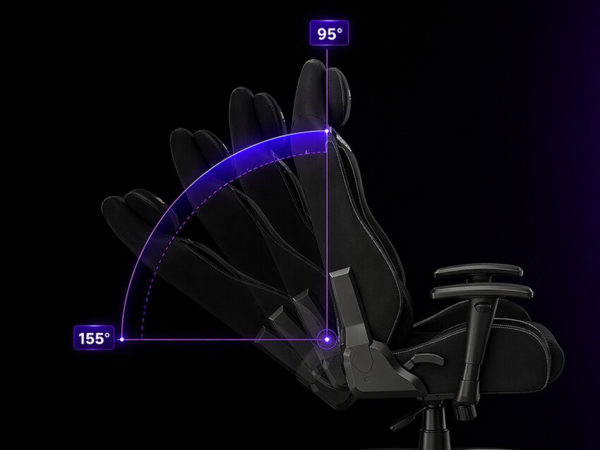 LORGAR CHA41, Ergonomic Gaming Chair Advanced, Černá/fialová