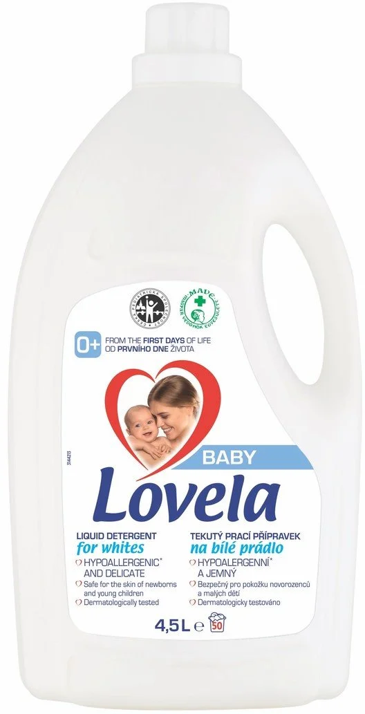 Lovela Baby tekutý prací prostriedok na biele oblečenie 4,5 l / 50 pracích dávok
