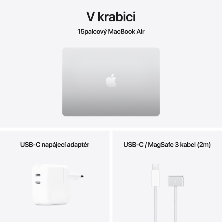 MacBook Air 15,M4 16GB,512GB SSD - strieborný