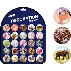 Magnet dekorační kulatý 3,5cm mix č.9