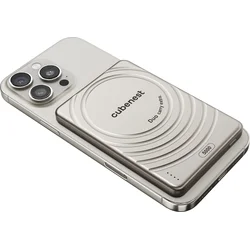 Magnetická bezdrôtová powerbanka Cubenest SlimDual 5000 mAh S1B3D - titánová
