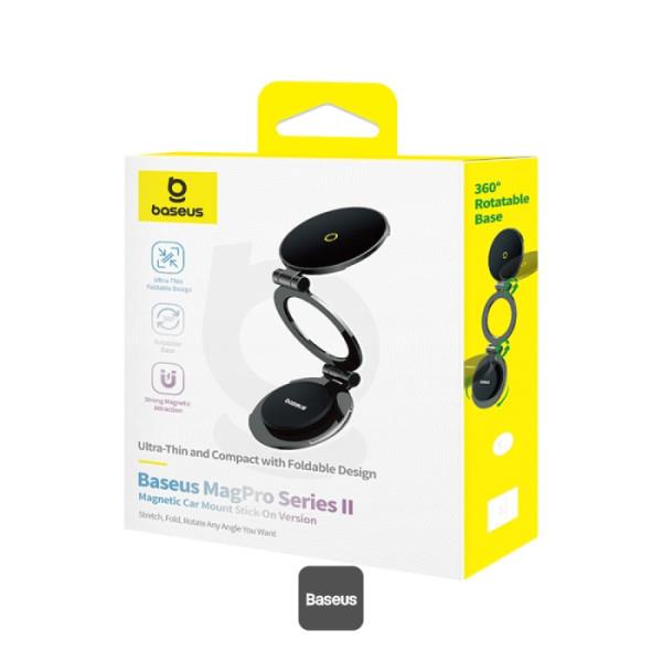Magnetický držiak do auta Baseus MagPro Series II s prísavkou čierny