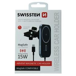 Magnetický držiak Swissten do ventilačného otvoru s funkciou nabíjania