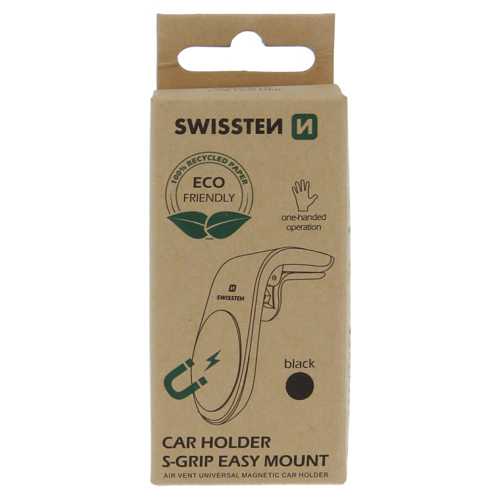 Magnetický držiak Swissten Easy Mount, čierny
