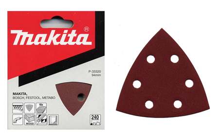 MAKITA brúsny papier na suchý zips 94x94x94mm 6 otvorov K180 10ks