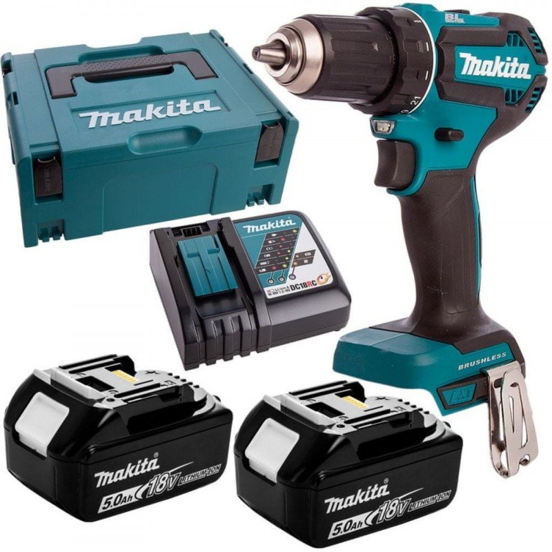 MAKITA DHP482RTJ Akumulátorový rázový uťahovák Li-ion LXT 18V/5,0 Ah, 2x batéria