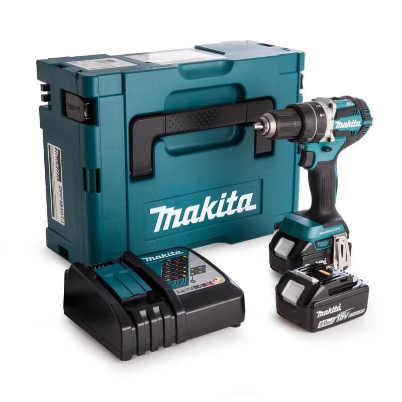 MAKITA DHP484RTJ Akumulátorový rázový uťahovák Li-ion (18V/2x5,0 Ah) Makpac