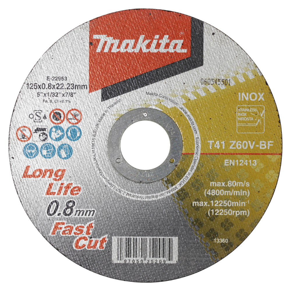 MAKITA kotouč řezný nerez 125x0.8x22.23mm