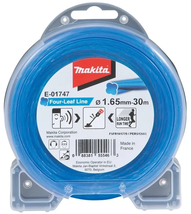 Makita nylonová struna 1,65 mm, modrá, 30 m, špeciálna pre akumulátorové stroje