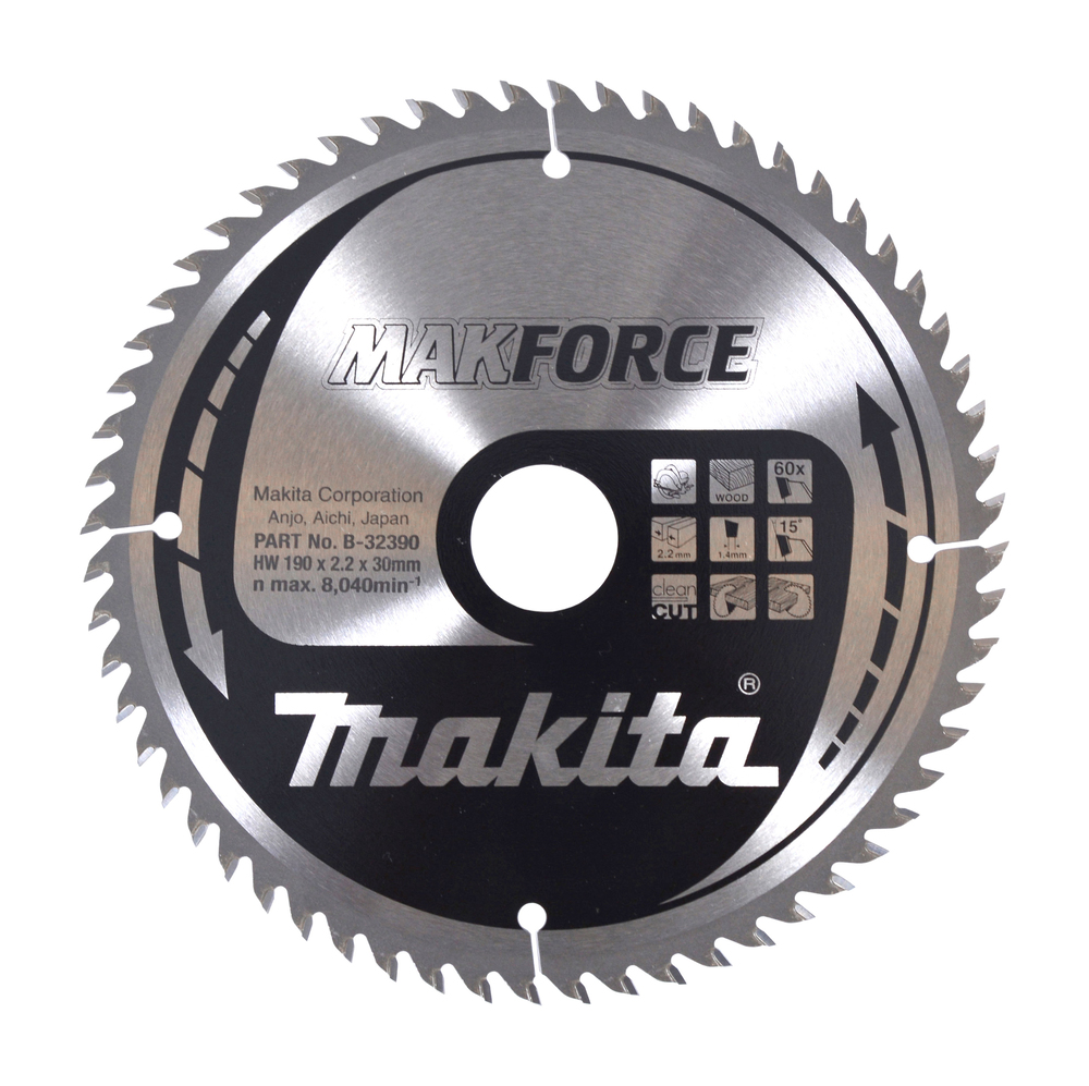 MAKITA pílový kotúč na drevo MAKFORCE 190x2,2x30mm 60Z = starý B-08551