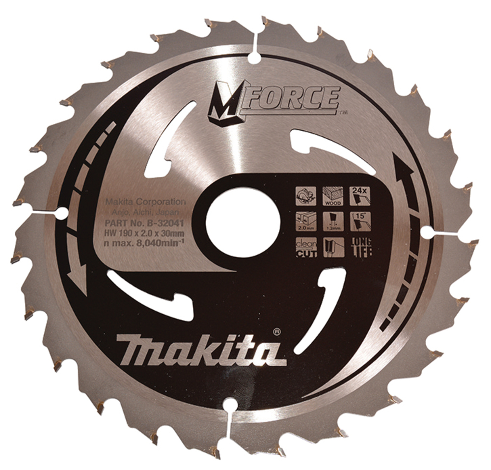 MAKITA pílový kotúč na drevo MFORCE 190x2x30mm 24Z = starý B-08056