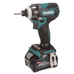 Makita TD004GD201 Aku rázový šroubovák 1/4"Li-ion XGT 40V/2,5Ah, Makpac