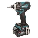 Makita TD004GD201 Akumulátorový rázový uťahovák 1/4" Li-ion XGT 40V/2,5Ah, Makpac