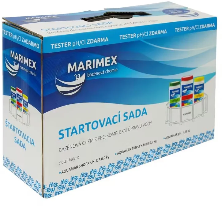 Marimex AQuaMar START chemická súprava - šok, Triplex Mini, pH-, tester (11307010)