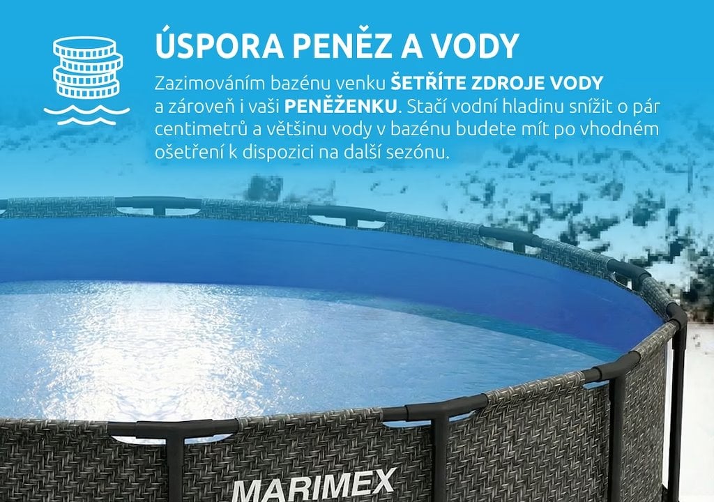 MARIMEX Bazén Florida 3,05x0,91 m so skimmerom - motív RATAN