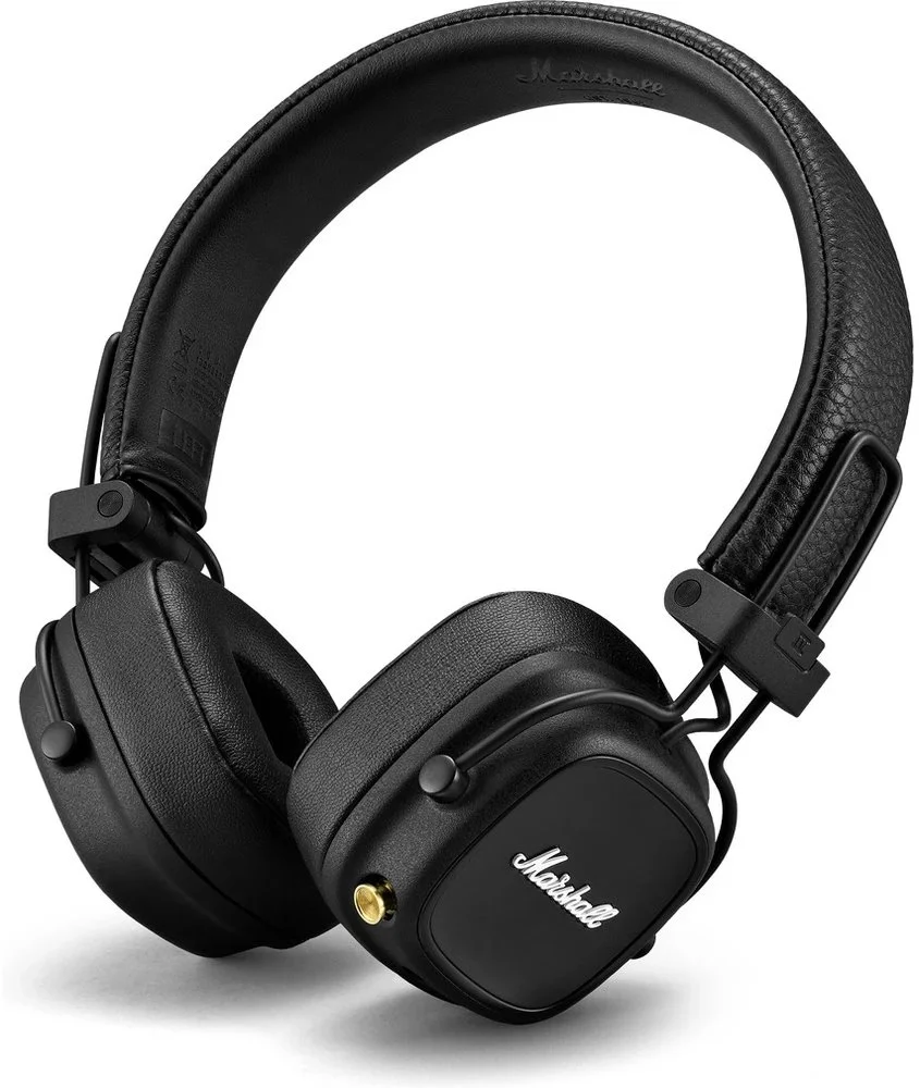 Marshall Major IV Bluetooth, sluchátka přes hlavu, černá