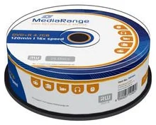 MediaRange DVD+R 4,7GB 16x, spindl (25pack)