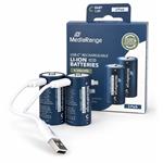 MediaRange nabíjecí USB-C Li-Ion baterie - typ C, 1.5V, 3000 mAh, 2ks