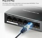Mercusys MS106GP 6xGb stolový prepínač 4xPoE+