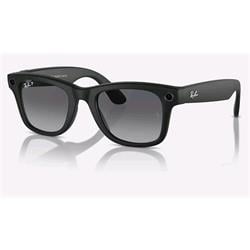 Meta Ray-Ban Wayfarer, Matte Black, Polarized Gradient Graphite
