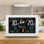 Meteostanica Solight, extra veľký farebný LCD displej, teplota, vlhkosť, tlak, RCC, nabíjanie cez USB, biela