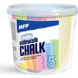 MFP Chodníkové kriedy M okrúhle 15 ks mix farieb - vedro