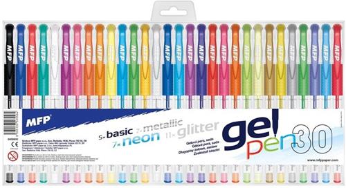 MFP Gelové pero set 30ks GX1038-30 mix