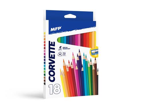 MFP Pastelky 18 ks triangular s ořezávátkem