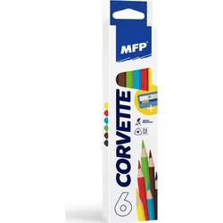 MFP Pastelky 6 ks trojuholníkové s orezávačom