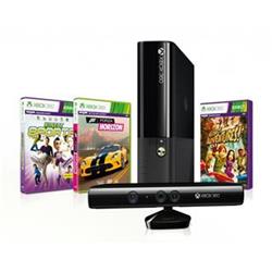 MICROSOFT XBOX 360 500GB Kinect Bundle + Forza Horizon + Kinect sports 1 + Kinect Adventures  (3MN-00003)