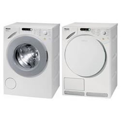 MIELE set pračka + sušička W 1712+ T 7744 C,  s výsuvnou pracovní deskou a s přihrádkou na příslušenství.