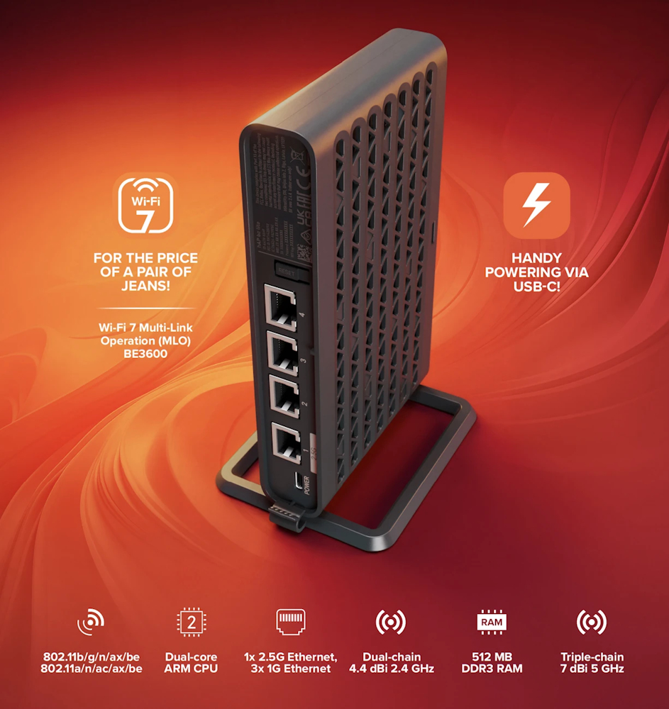 MIKROTIK - A42G-HbeP - Wi-Fi 7 router a prístupový bod hAP be lite