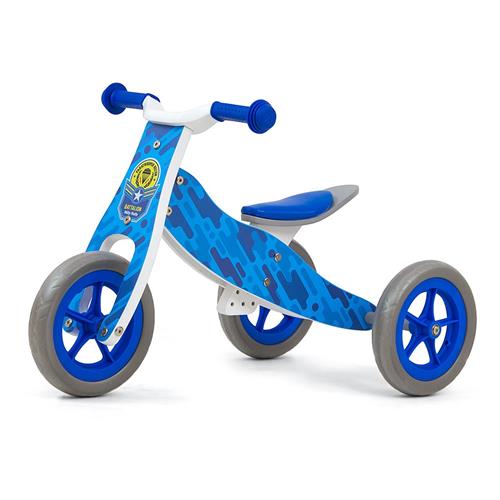 Milly Mally Dětské multifunkční odrážedlo 2v1 Cool Blue Army