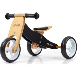 Milly Mally Dětské multifunkční odrážedlo kolo 2v1 JAKE Classic Black