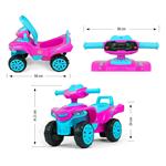Milly Mally Detské odrážadlo so zvukom Quad Bike Monster Pink