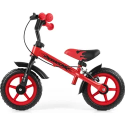 Milly Mally Detský bicykel Dragon s brzdou Červená