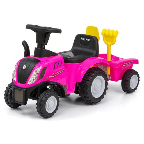 Milly Mally Odrážedlo NEW HOLLAND T7 TRAKTOR růžové