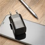 Mini sieťová nabíjačka FIXED s výstupom USB-C a podporou PD, 30 W, čierna