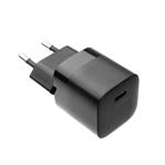 Mini sieťová nabíjačka FIXED s výstupom USB-C a podporou PD, 30 W, čierna