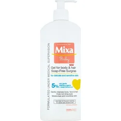 Mixa Baby vyživující mycí gel na tělo a vlásky 400 ml